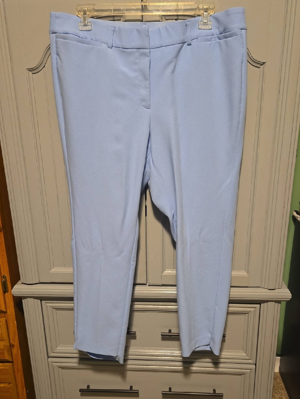 Lane Bryant Light Blue Cropped Stretch Ponte Pants